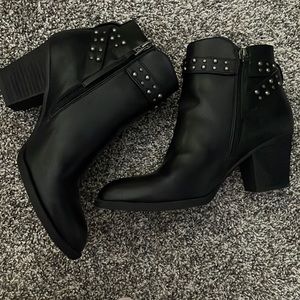 Black Studded Ankle Boots